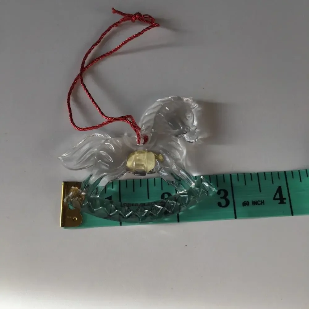 VTG Gorham Crystal Rocking Horse ornament - Vintage, West Germany